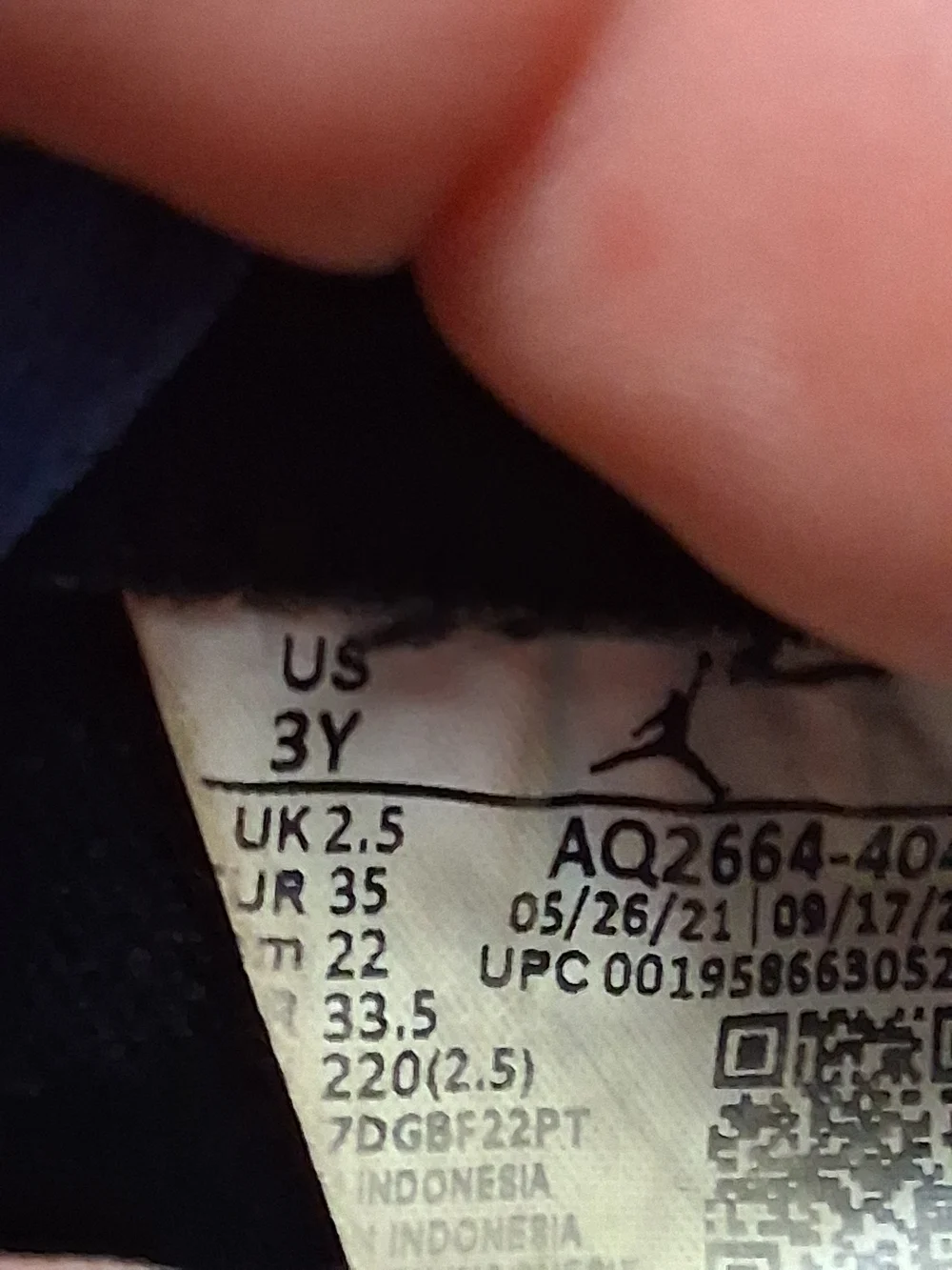 KIDS AF1 SIZE 3Y